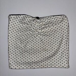 White Polka Dot tube top